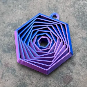 Hexa Spiral 3D Keychain – 3 Pack (Multicolor)