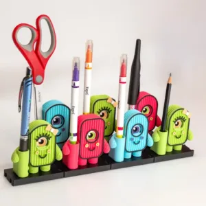 Desk Buddies – Modular Pen & Stationery Holders (3-Pack / 5-Pack)